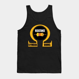 Resistance ohms symbol and Resistor Design for Electrical engineering Students and Electricians and engineers Tank Top